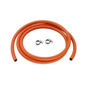 2 m 8 mm Low Pressure Hose and Two Jubilee Clips
